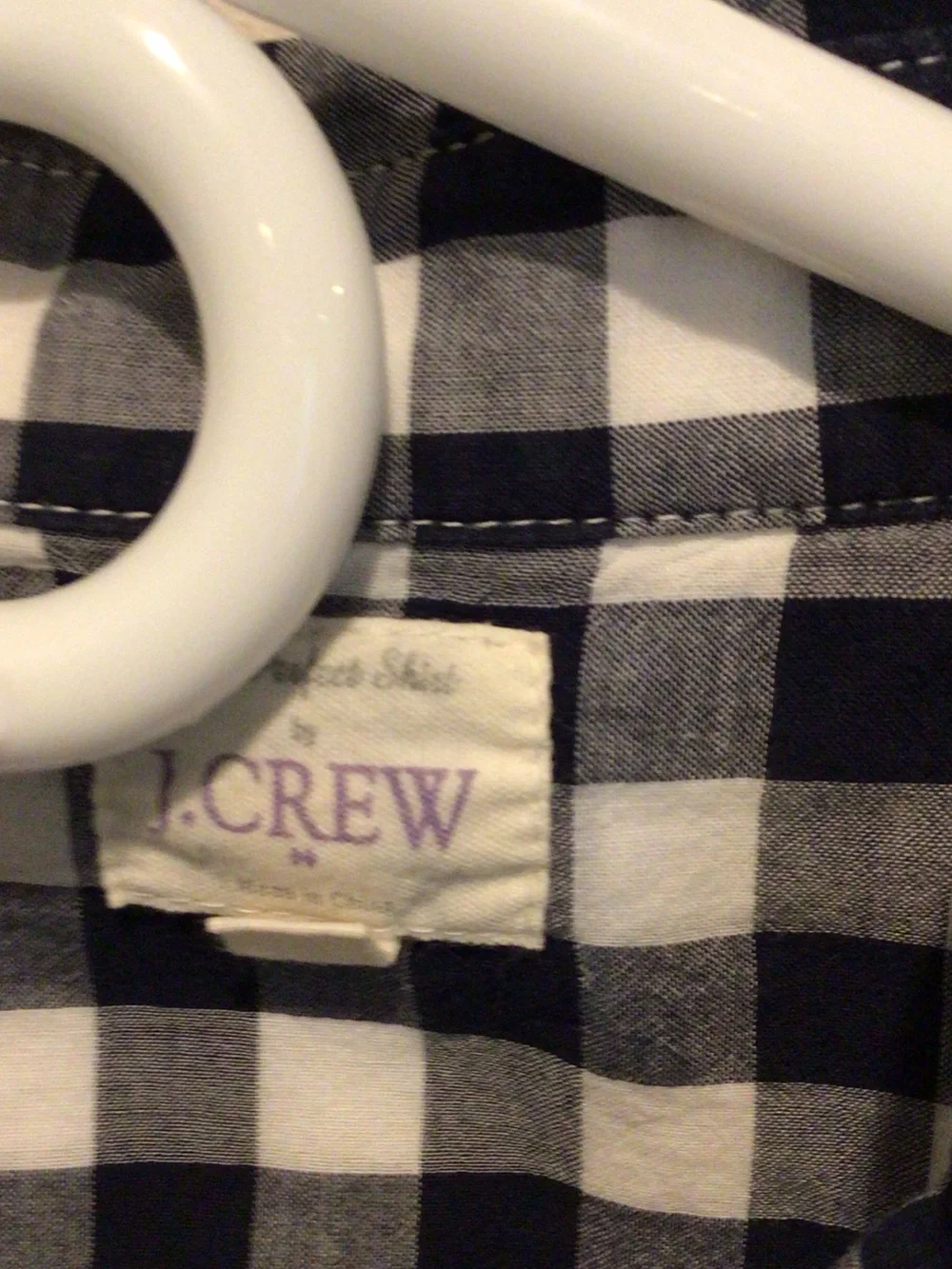 J. Crew Black and White Check Button-Down Shirt
